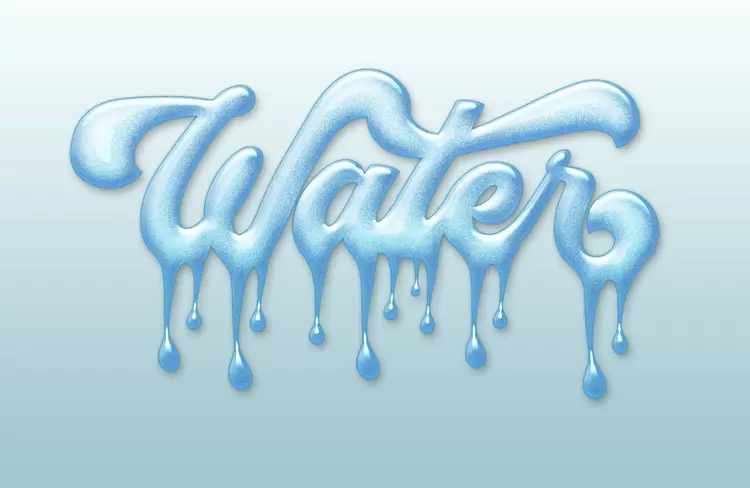 WATER Text Effect