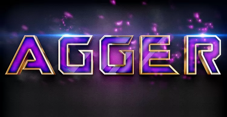 AGGER Text Effect