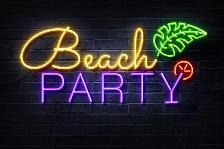 BEACH PARTY Text Effect