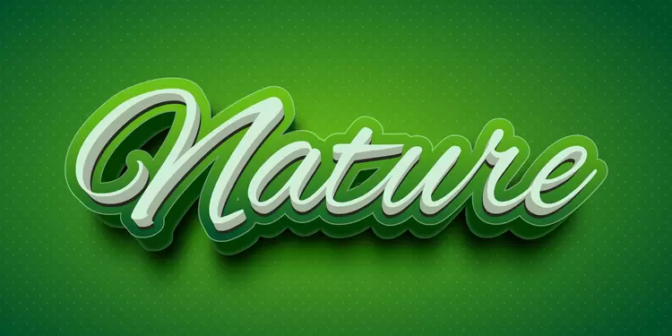 NATURE Text Effect