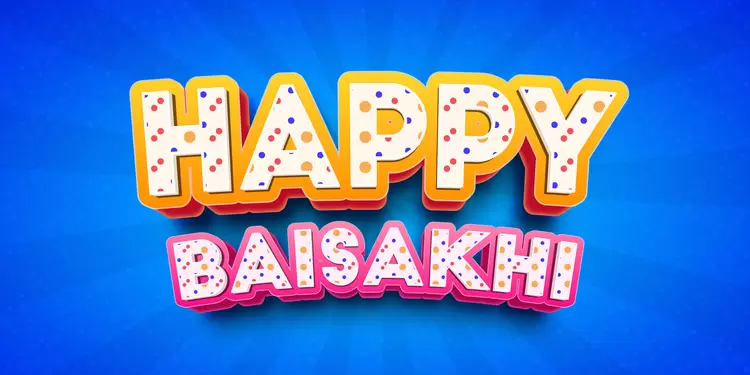 HAPPY BAISAKHI Text Effect