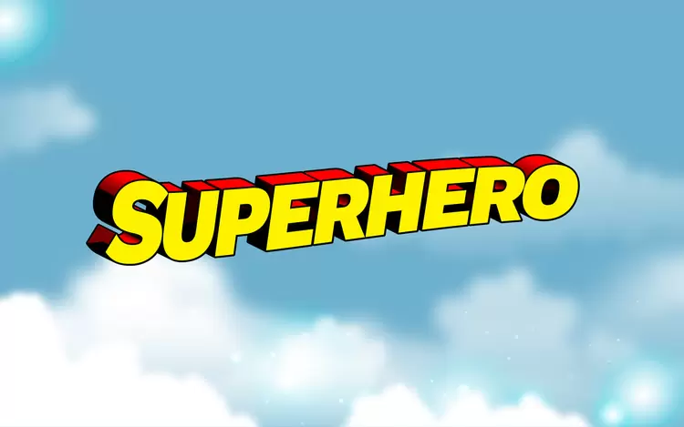 SUPERHERO Text Effect