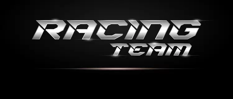 RACING TEAM Text Effect