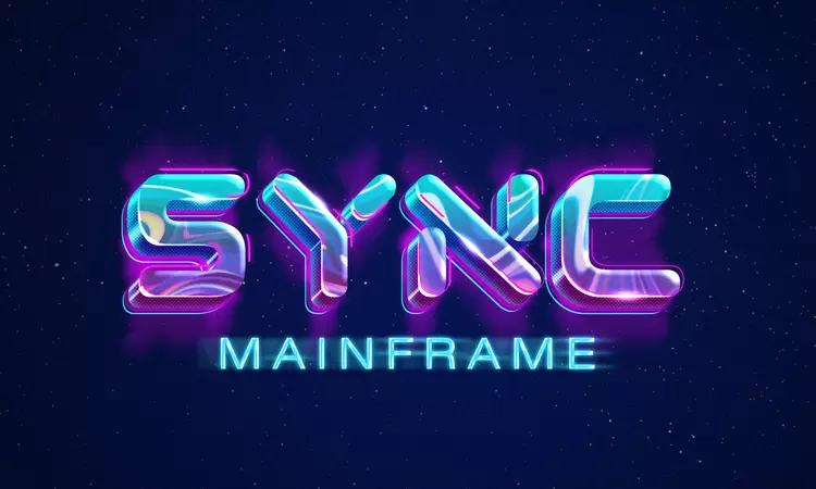 SYNC MAINFRAME Text Effect