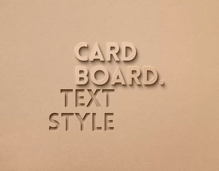 CARD BOARD TEXT STYLE Text Effect