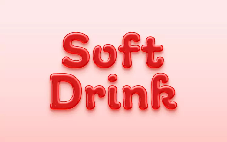 SOFT DRINK Text Effect