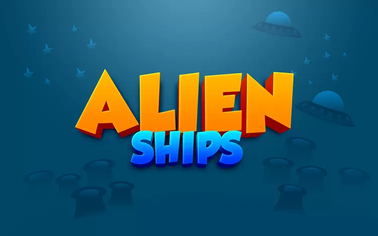 ALIEN SHIPS Text Effect