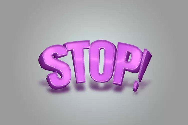STOP Text Effect