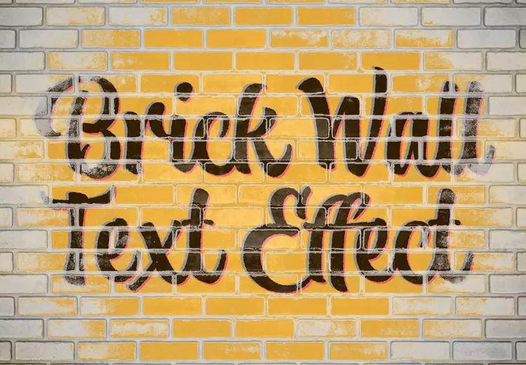 BRICK WALL Text Effect