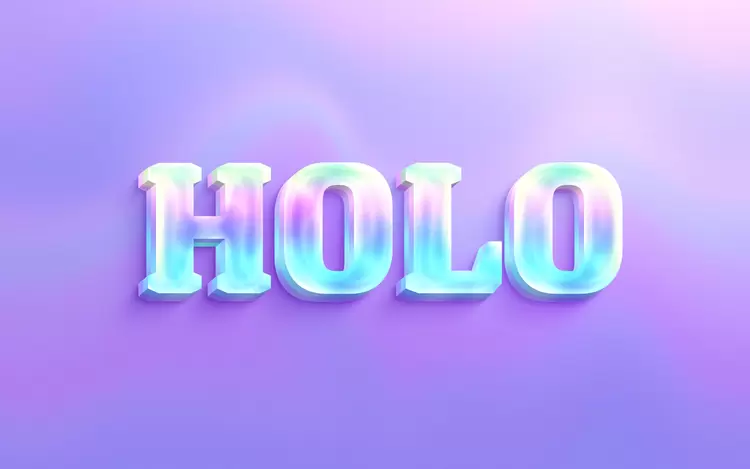 HOLO Text Effect
