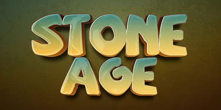 STONE AGE Text Effect