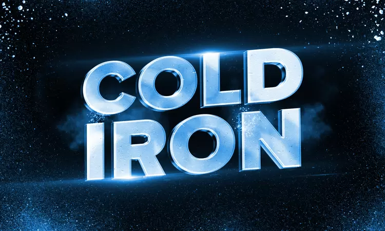 COLD IRON Text Effect