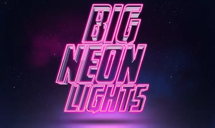 BIG NEON LIGHRS Text Effect