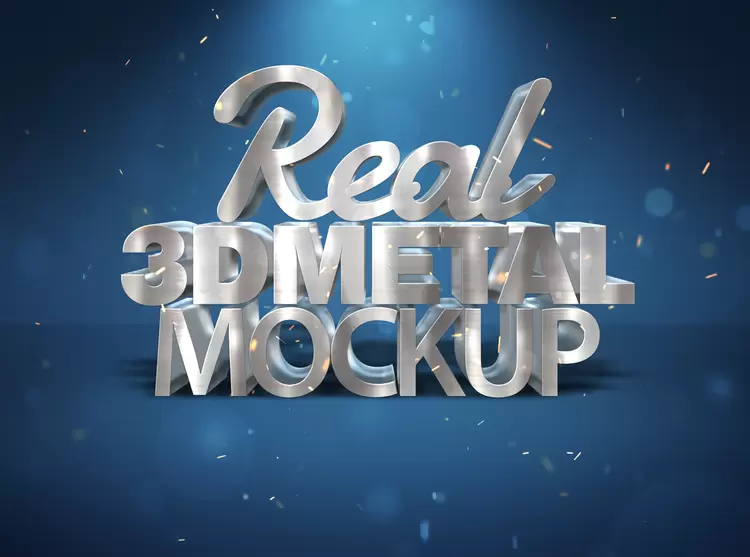 Real 3D METAL MOCKUP Text Effect