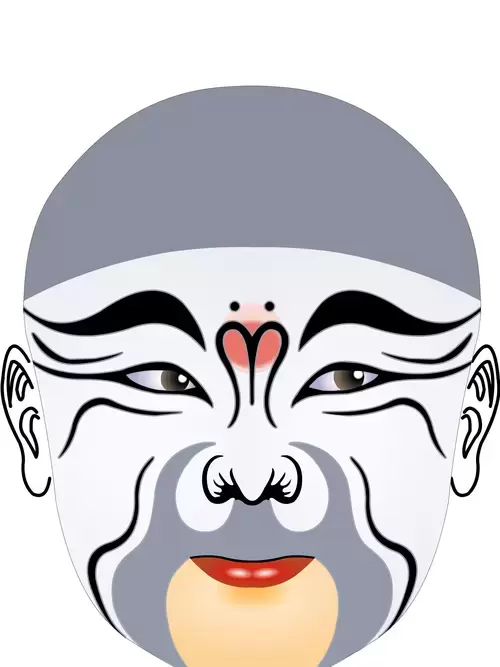 Peking Opera Masks Illustration Material