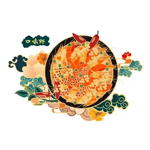 Chinese Food Illustration Material