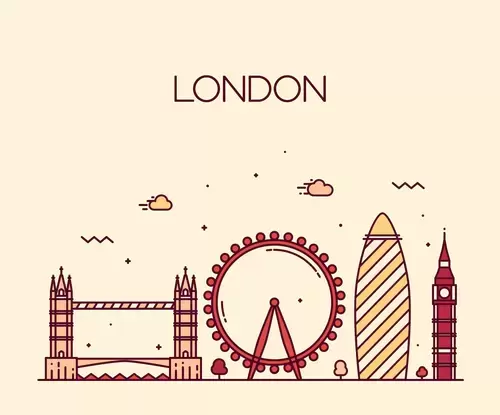 Global City,London Illustration Material
