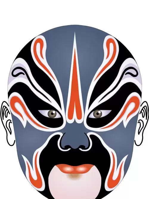 Peking Opera Masks Illustration Material