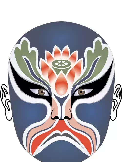 Peking Opera Masks Illustration Material