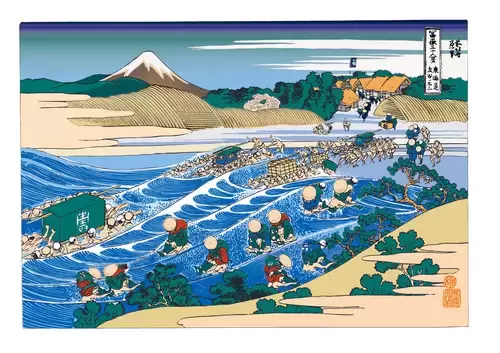 Japanese Ukiyo-e Illustration Material