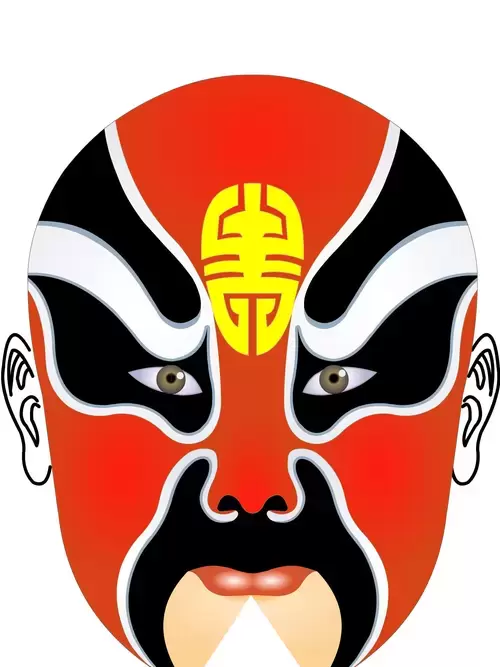 Peking Opera Masks Illustration Material