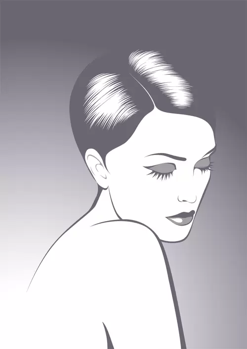 Fashion Woman,Cartoon Avatar Illustration Material