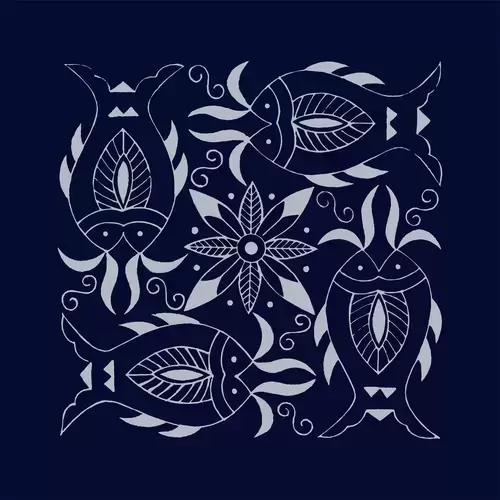 Batik patterns,Fish Illustration Material