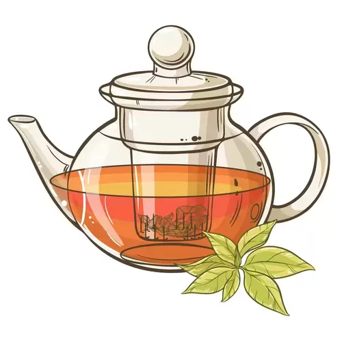 Tea Set Icon Illustration Material