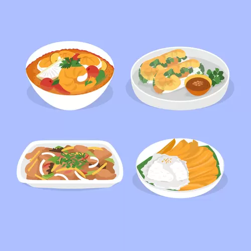 Local cuisine Illustration Material