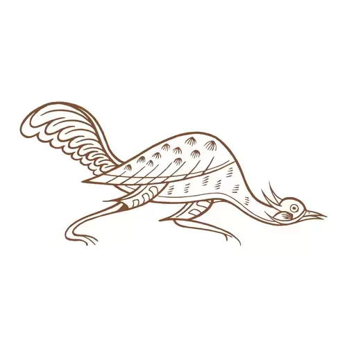 Ancient Auspicious Animals Pattern,Peacock Illustration Material