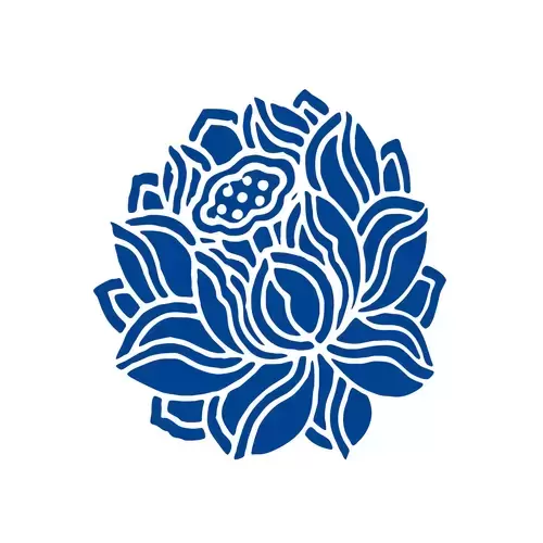 Blue And White Porcelain Pattern,Lotus Illustration Material