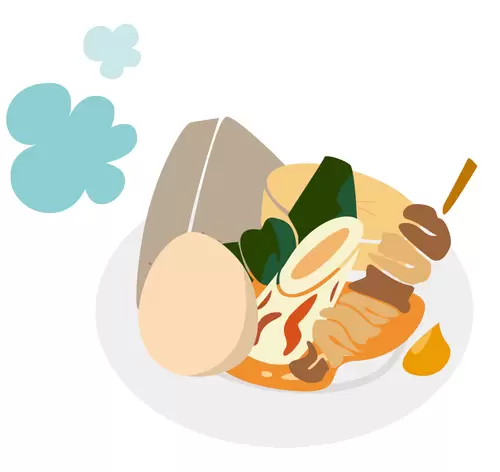 Oden,Japanese cuisine Illustration Material