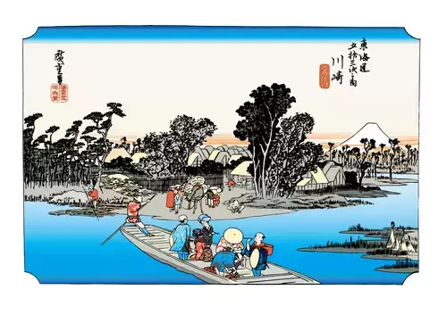 Japanese Ukiyo-e Illustration Material