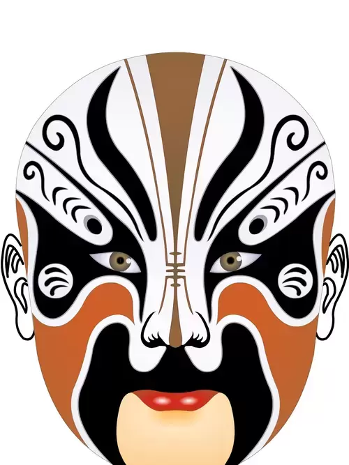 Peking Opera Masks Illustration Material