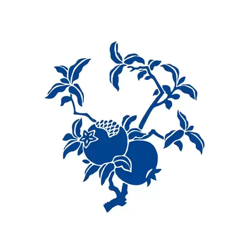 Blue And White Porcelain Pattern Illustration Material
