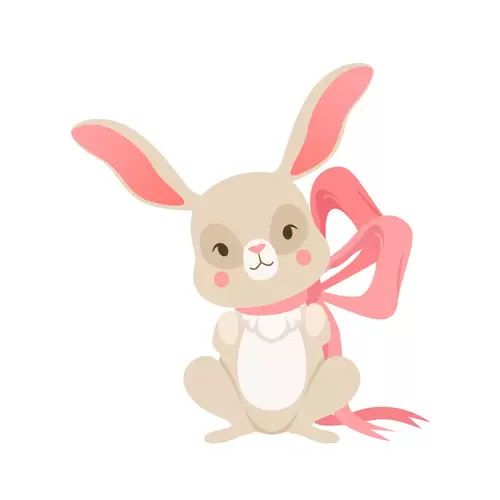 Cute rabbit Illustration Material