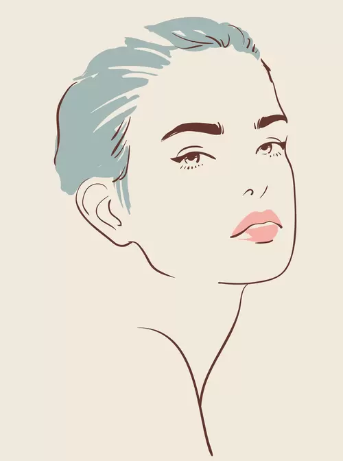 Fashion Woman,Cartoon Avatar Illustration Material