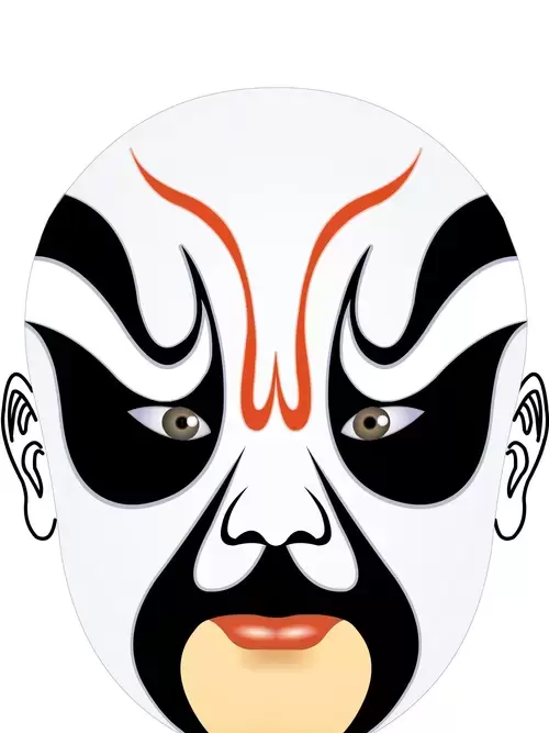 Peking Opera Masks Illustration Material