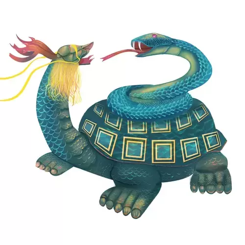 Legendary Animal,Black Tortoise Illustration Material