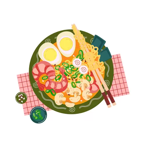 Local cuisine,Ramen Illustration Material