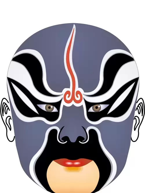 Peking Opera Masks Illustration Material