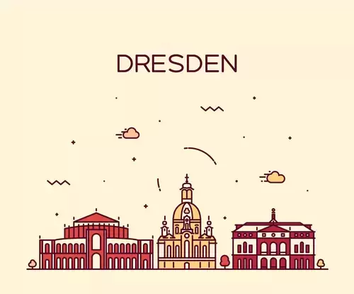 Global City,Dresden Illustration Material