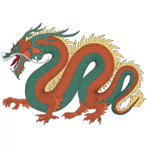 Chinese Dragon Illustration Material