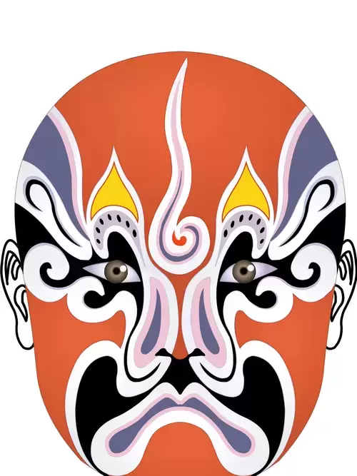 Peking Opera Masks Illustration Material