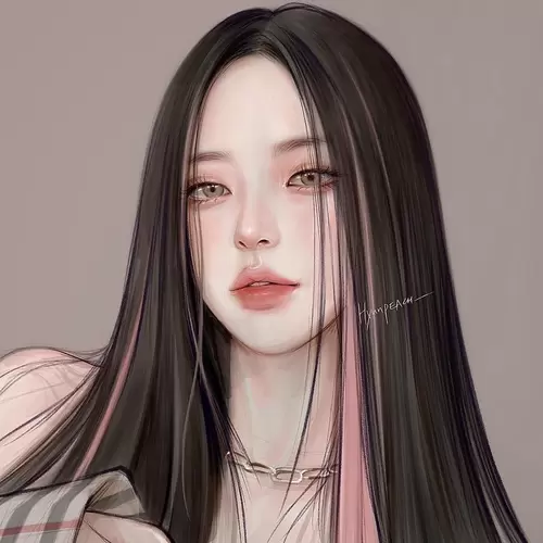 Beautiful Girl,Straight Hair, Goddess Illustration Material