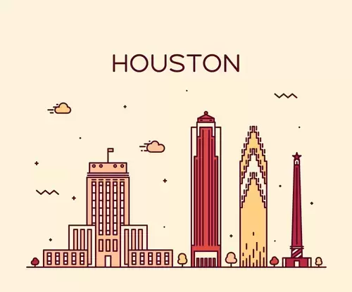 Global City,Houston Illustration Material