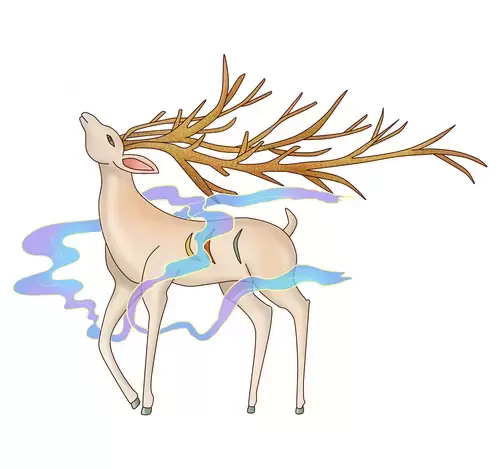 Deer Illustration Material