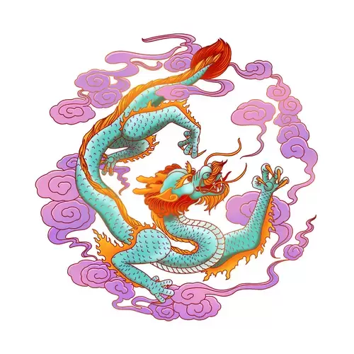 Legendary Animal,Azure Dragon Illustration Material