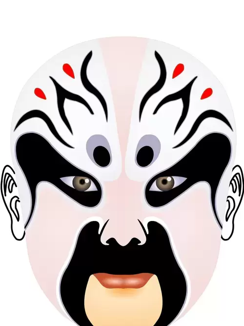 Peking Opera Masks Illustration Material