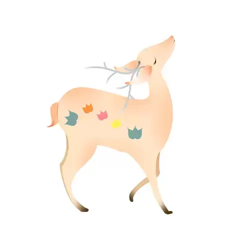 Deer Illustration Material
